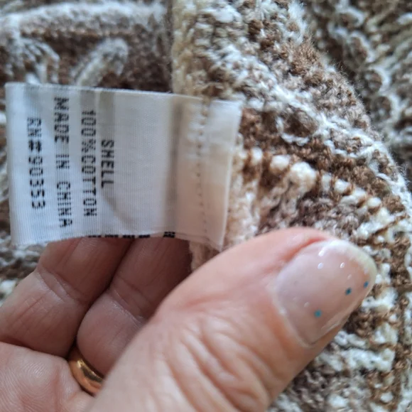 Rebellion Brown and Cream Cropped Tank Top Size L - Picture 5 of 6